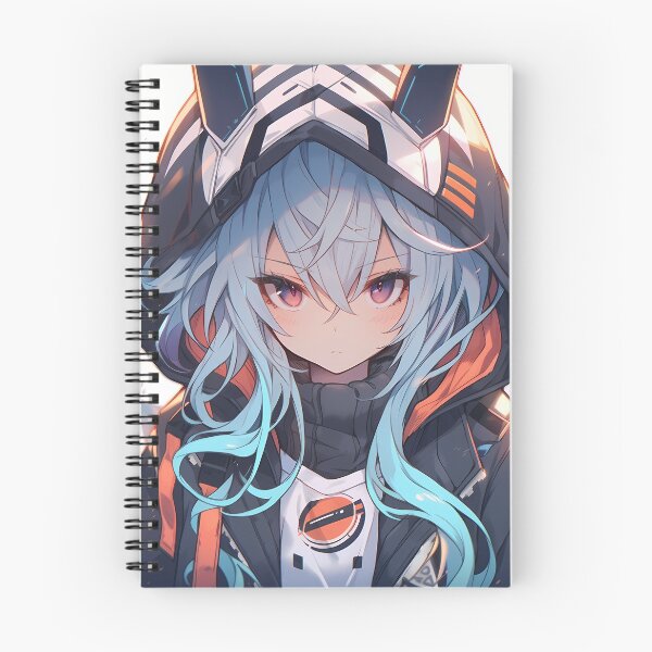 Item preview, Cyberpunk Anime Girl in Hooded Jacket designed and sold by Cronos-Designs.