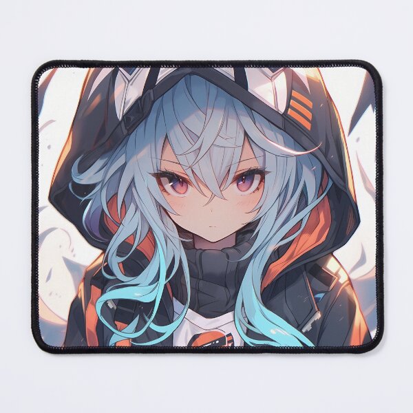 Item preview, Cyberpunk Anime Girl in Hooded Jacket designed and sold by Cronos-Designs.