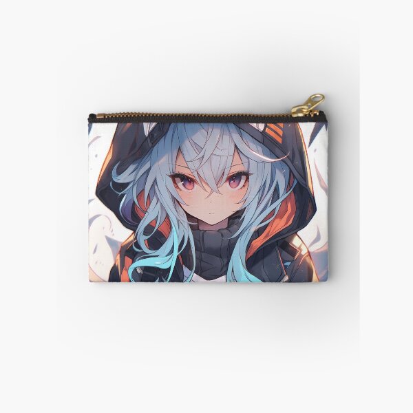 Item preview, Cyberpunk Anime Girl in Hooded Jacket designed and sold by Cronos-Designs.