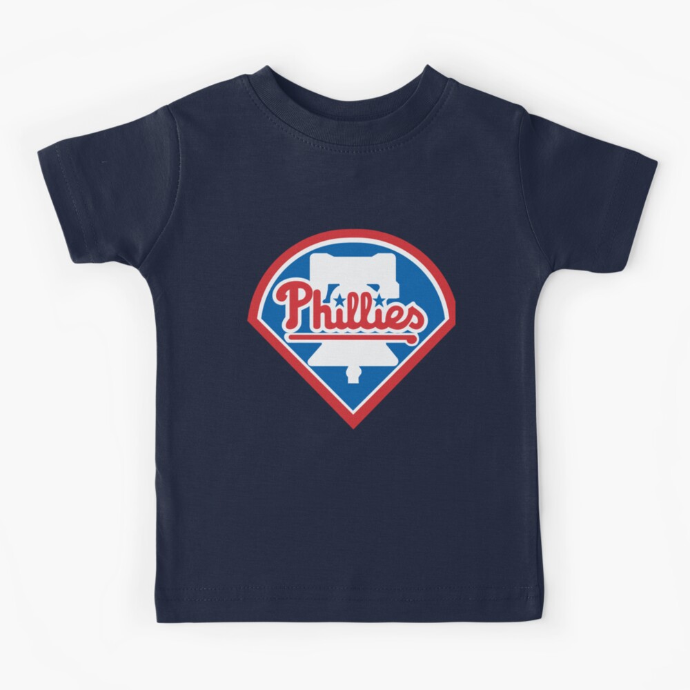 New Official Philadelphia Phillies Youth Boys Blue Short Sleeve Shirt