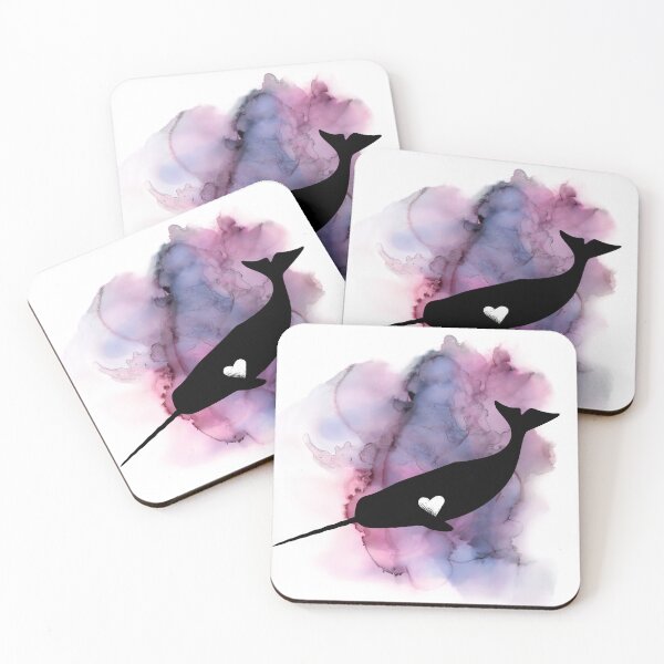 Item preview, Watercolor Narwhal with Heart designed and sold by Ashley Gagnon.