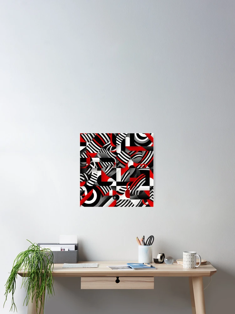 Thumbnail 2 of 3, Poster, Abstract Geometric Pattern designed and sold by SaikoDesigns.