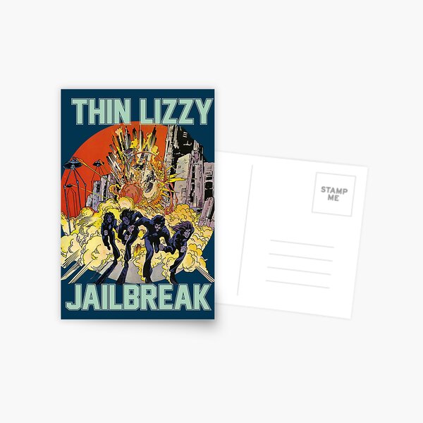 Item preview, Thin Lizzy Jailbreak Explosion Vintage Black Print designed and sold by Futabasadao.