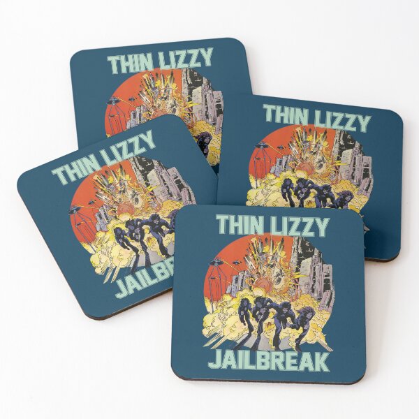 Item preview, Thin Lizzy Jailbreak Explosion Vintage Black Print designed and sold by Futabasadao.