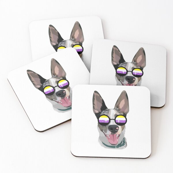 Item preview, Nonbinary Sunglasses Dog designed and sold by CounselorsRUs.