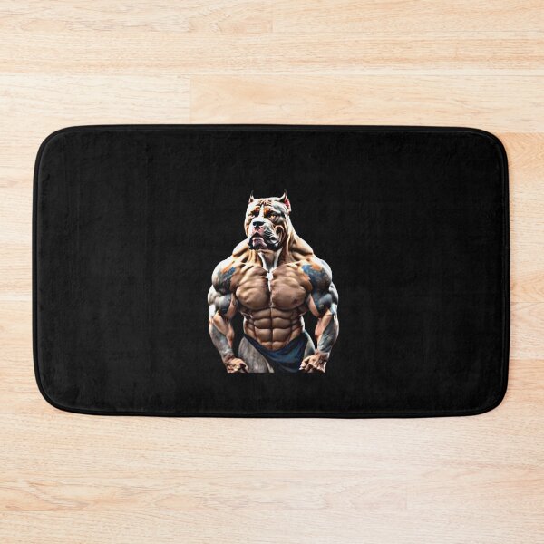 Item preview, American Bully Fit: Illustration of a Muscle Dog with an Unstoppable Attitude, Ideal for Fitness Lovers designed and sold by Jhuvel.