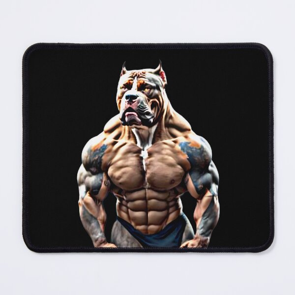 Item preview, American Bully Fit: Illustration of a Muscle Dog with an Unstoppable Attitude, Ideal for Fitness Lovers designed and sold by Jhuvel.
