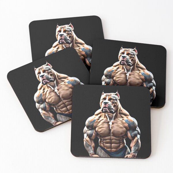 Item preview, American Bully Fit: Illustration of a Muscle Dog with an Unstoppable Attitude, Ideal for Fitness Lovers designed and sold by Jhuvel.