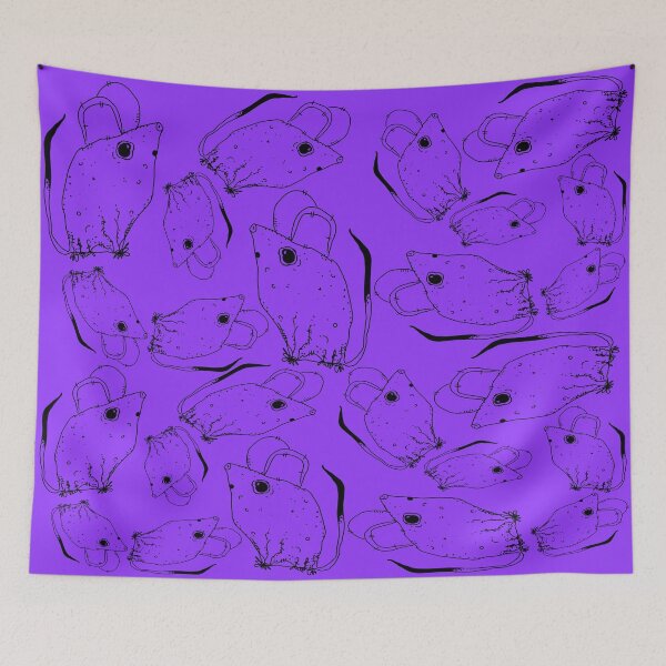 Item preview, TINY BUT MIGHTY BLACK x PURPLE RODENT MOUSE  designed and sold by GIVENGRACE.ART.