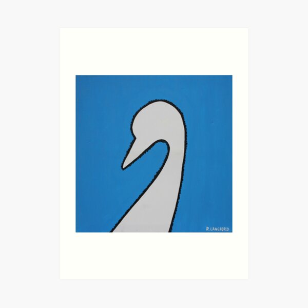 LONELY SWAN Art Print