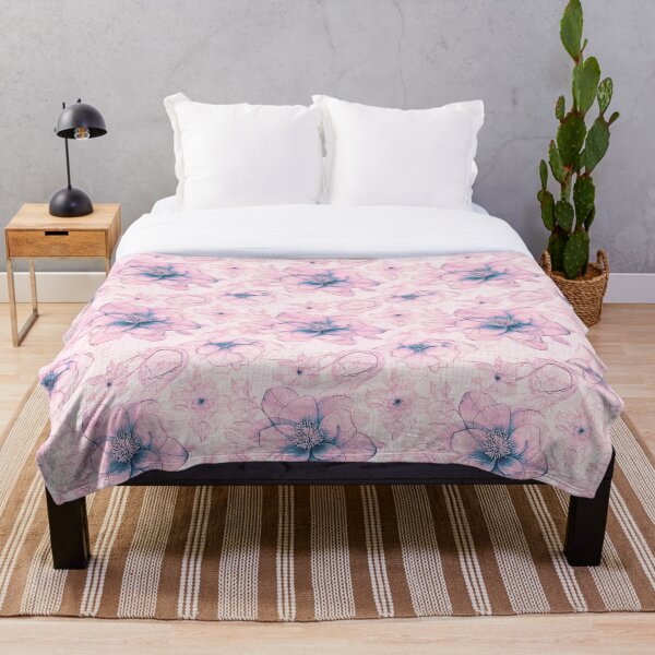 Item preview, Blueprint Blossoms: Delicate flowers intertwined with architectural blueprints designed and sold by centaurydesigns.
