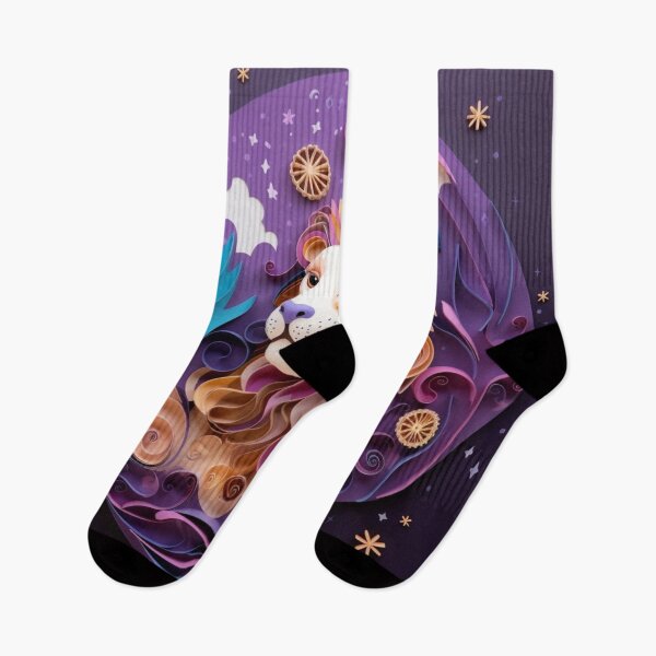 Item preview, Lion on the moon with flowers and stars. Fantasy style. designed and sold by aiphotosart.