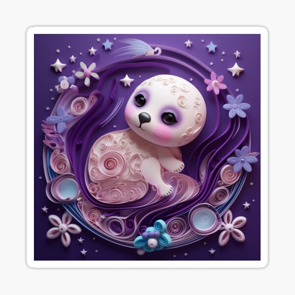 Artikel-Vorschau von Cute cartoon panda on a purple background with flowers and stars, designt und verkauft von aiphotosart.