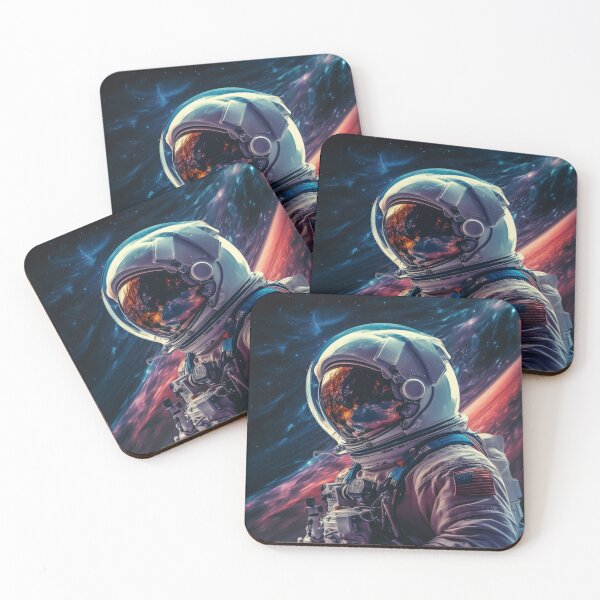 Item preview, Stellar Odyssey Astronauty Beyond Earth Orbiting Horizons Beyond the Veil Cosmic Convergence Cosmoscape designed and sold by Project-Firefly.