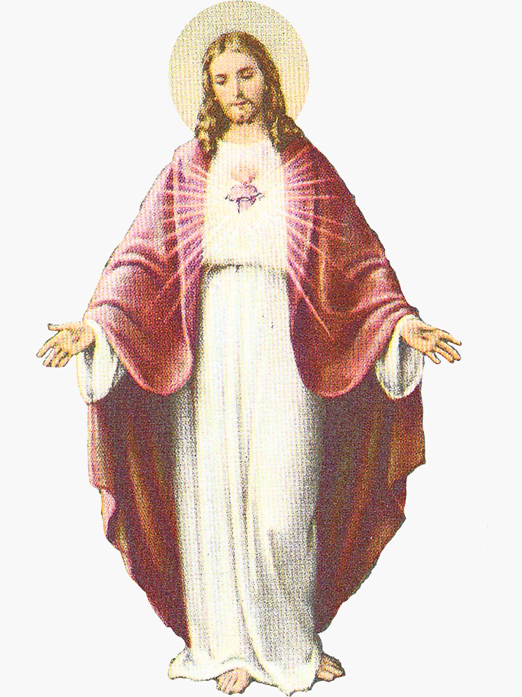 Thumbnail 3 of 3, Sticker, Jesus designed and sold by antsp35.