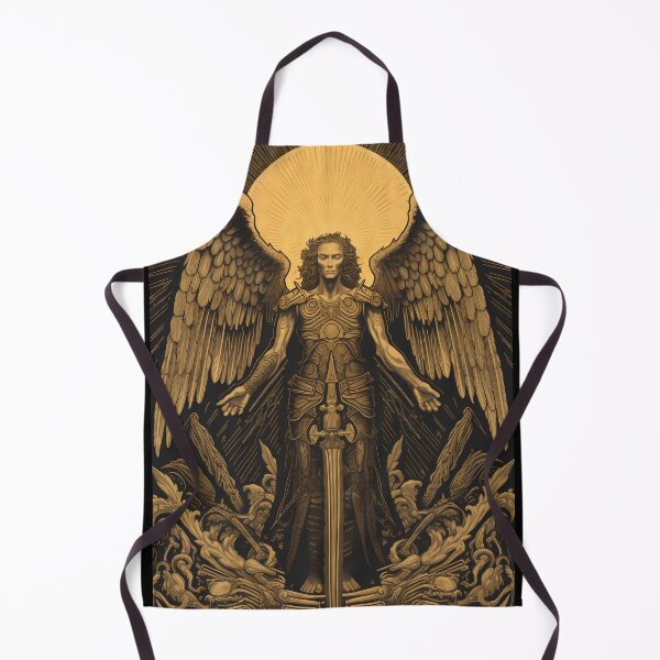 Item preview, Michael The Archangel- Linocut Art designed and sold by LampDigiArt.