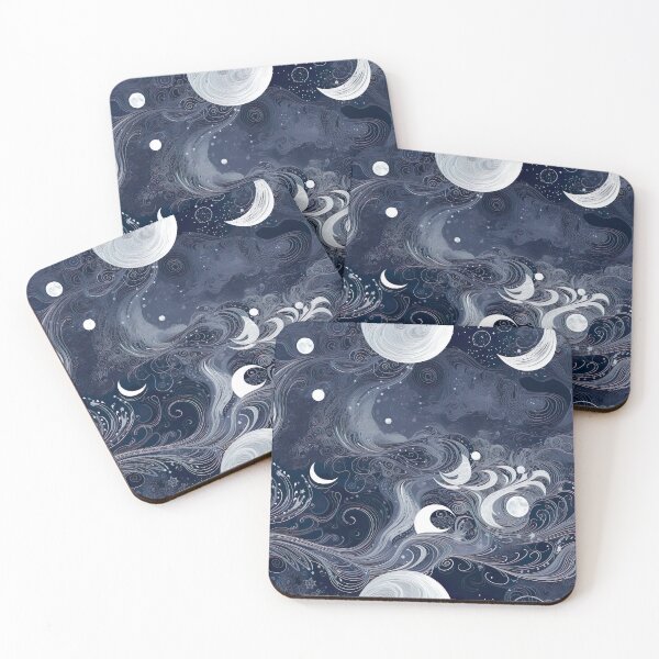 Item preview, Swirls of lunar dust in varying shades of silver and opalescent white designed and sold by UmagineArts.