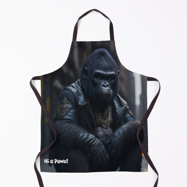 Item preview, Gorilla posing for photo, digital image, 8k designed and sold by HiPaws.