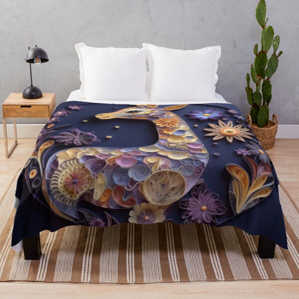 Item preview, Colorful abstract floral pattern in the form of a giraffe. designed and sold by aiphotosart.