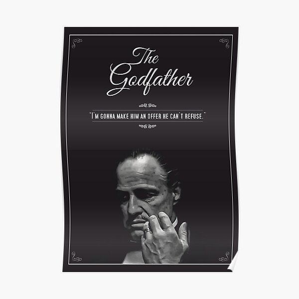 The Godfather - alternative poster, Marlon Brando, Francis Ford Coppola, Al Pacino, Mario Puzo, movie poster, film poster, retro poster Póster