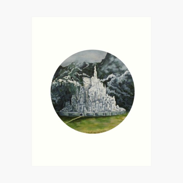 minas tirith watercolour