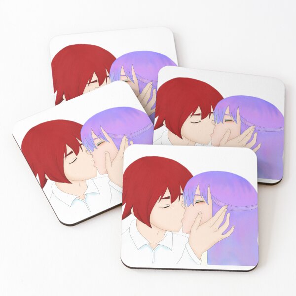 Item preview, Cute anime couple kissing  designed and sold by Artistkhg.