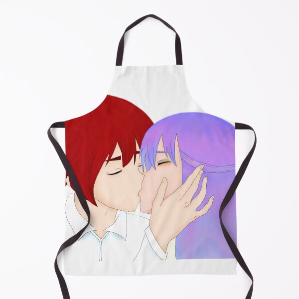 Item preview, Cute anime couple kissing designed and sold by Artistkhg.