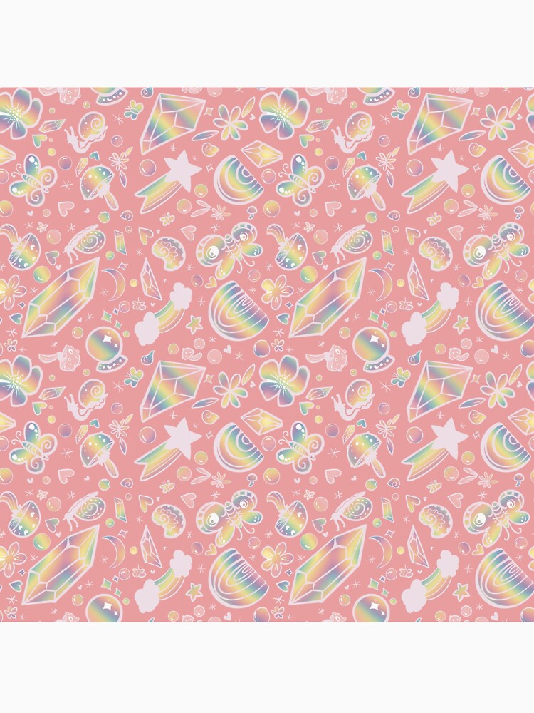 Thumbnail 7 of 7, Classic T-Shirt, Rainbows and Crystals and Snails, Oh my! (Red) designed and sold by X3NALADY.