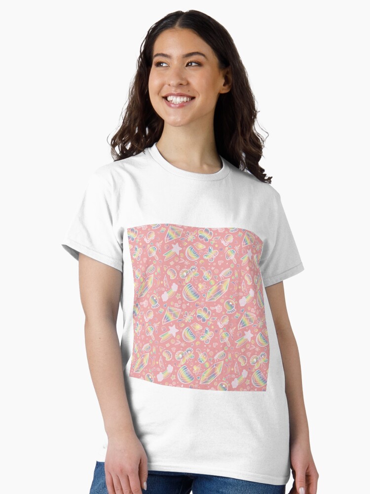 Thumbnail 2 of 7, Classic T-Shirt, Rainbows and Crystals and Snails, Oh my! (Red) designed and sold by X3NALADY.