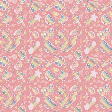 Artwork thumbnail, Rainbows and Crystals and Snails, Oh my! (Red) by Xena Gurule