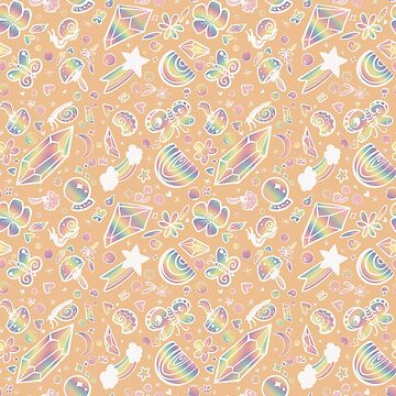 Artwork thumbnail, Rainbows and Crystals and Snails, Oh my! (Orange) by Xena Gurule