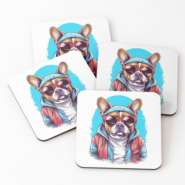 Item preview, Bulldog wearing a jacket and sunglasses  designed and sold by LilyBell6.