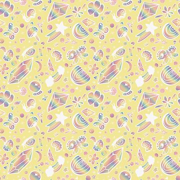 Artwork thumbnail, Rainbows and Crystals and Snails, Oh my! (Yellow) by Xena Gurule