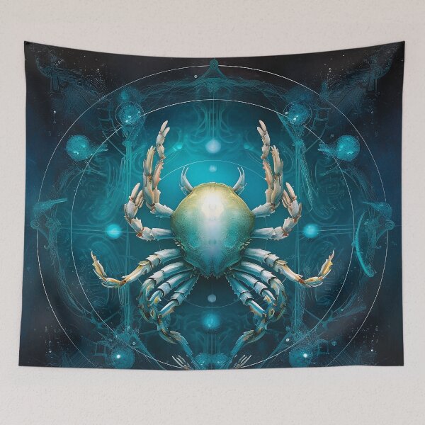 Item preview, Emotional Armor: Cancer Zodiac Swag for the Deeply Intuitive and Protective Crabs! designed and sold by Silverstormer.