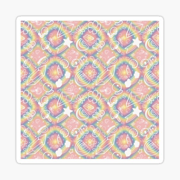 Rainbows and Crystals and Snails, Oh my! (Rainbow) Sticker