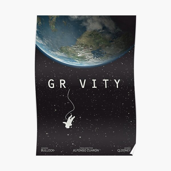 Gravity, alternative poster, printable, Sandra Bullock, George Clooney, Alfonso Cuaron, nasa astronaut, movie poster, film poster Póster