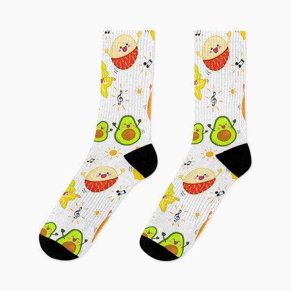 Item preview, Excited happy tropical fruits designed and sold by mixMixtli.