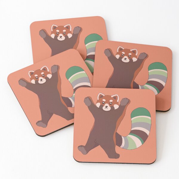 Item preview, Aromantic Pride Red Panda designed and sold by celestialuka.