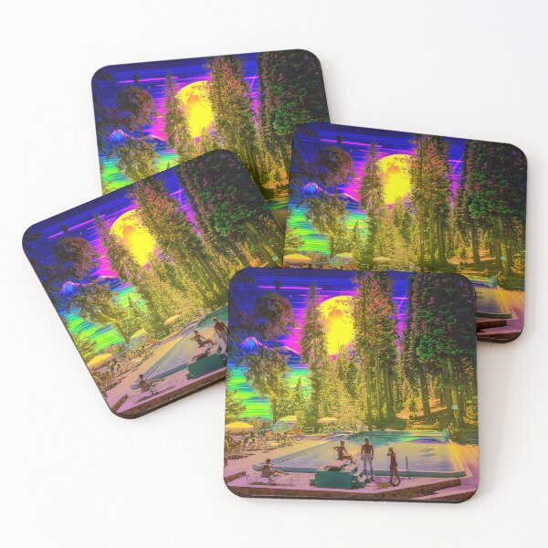Item preview, Neon Dreams by the Pool: A Vaporwave Twist on Slim Aarons' Lake Tahoe designed and sold by MangataEyes.