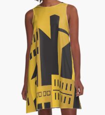 Golden city art deco A-Line Dress
