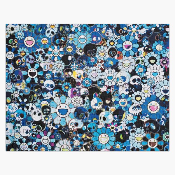 TonarinoZingaroJigsaw Puzzle / SKULLS & FLOWERS BLUE