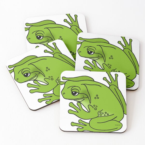 Item preview, black eyed green frog looked down designed and sold by LoyceArms33.