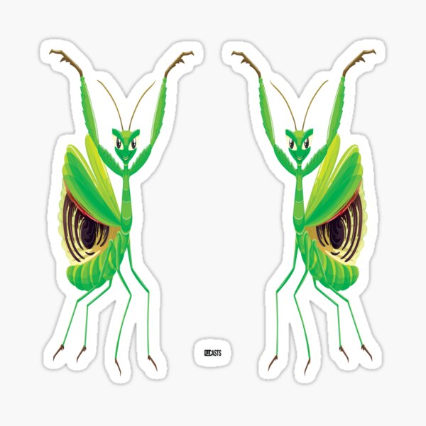 Item preview, two green mantises dancing together designed and sold by LoyceArms33.