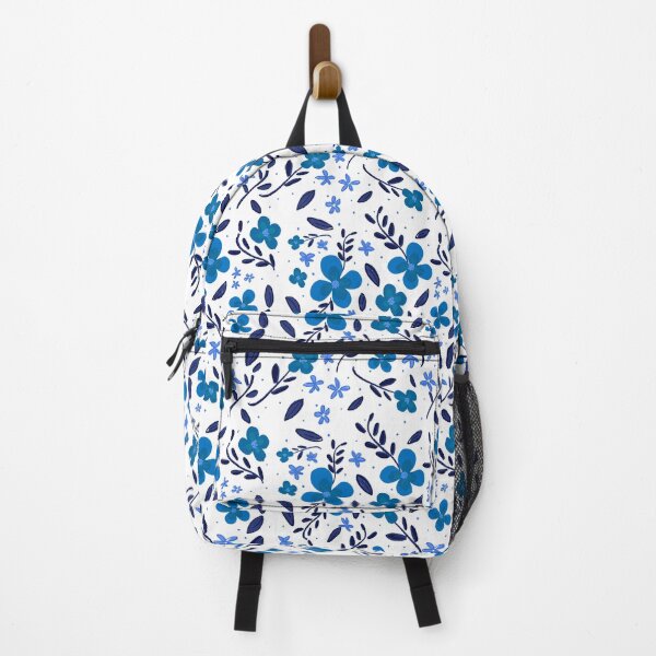 Item preview, Blue floral pattern designed and sold by Allison Duffy.