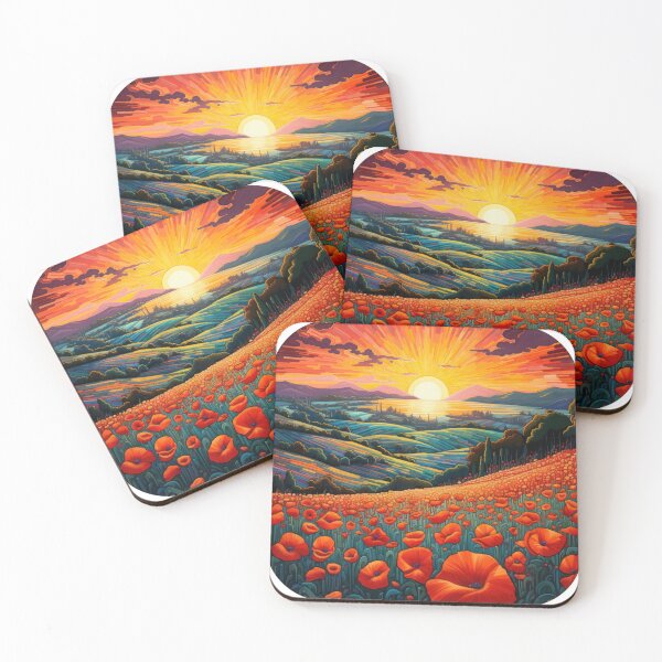 Item preview, Red Roses Flowers Sunset Landscape designed and sold by duke818.