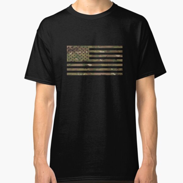 U.S. Flag: Military Camouflage Classic T-Shirt