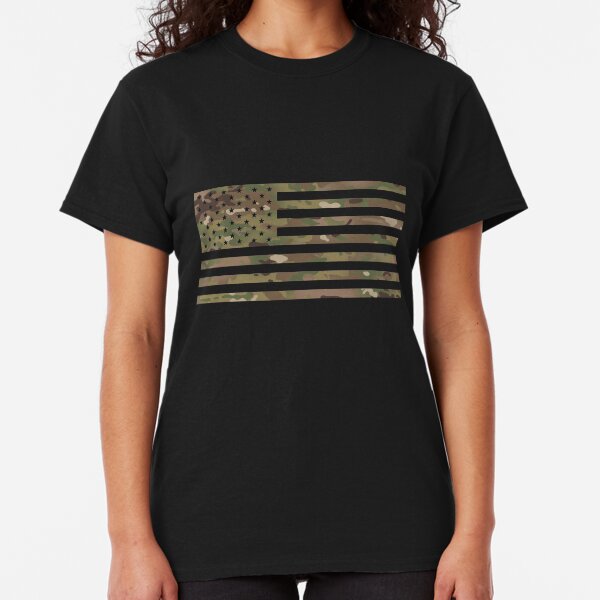 U.S. Flag: Military Camouflage Classic T-Shirt