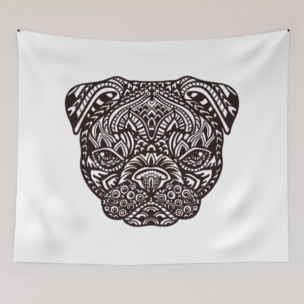 Item preview, Pug Mandala Tattoo designed and sold by Huebucket.