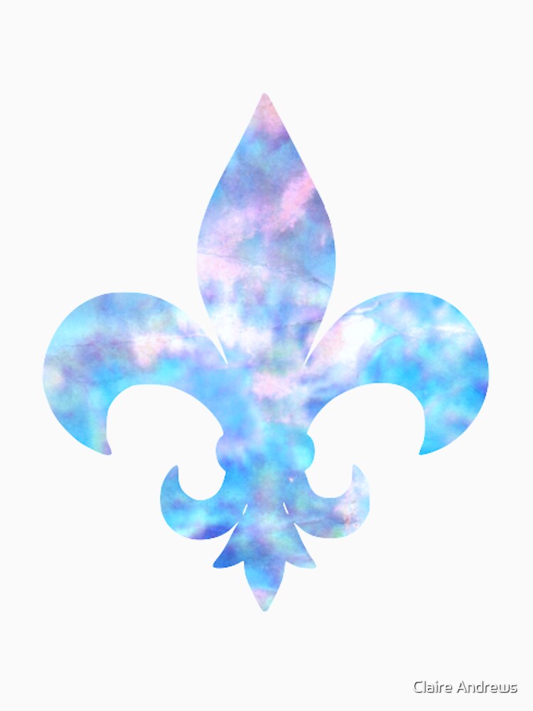 Fleur de Lis Blue Tie Dye by Claireandrewss