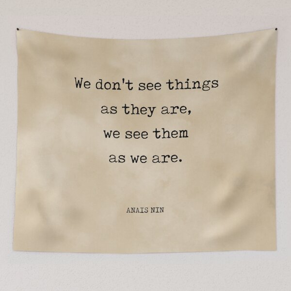 Item preview, Anais Nin Quote - We see things as we are - Typewriter Print on Antique Paper - Literature designed and sold by Studio Grafiikka.
